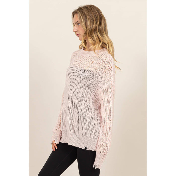 Distressed Knit Sweater