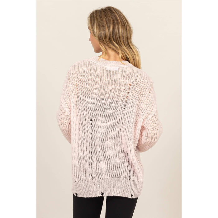 Distressed Knit Sweater