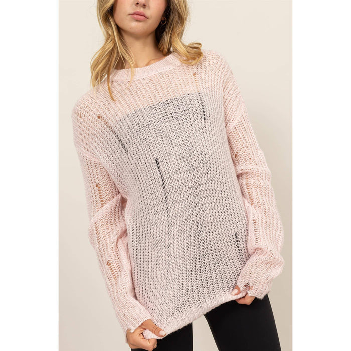 Distressed Knit Sweater