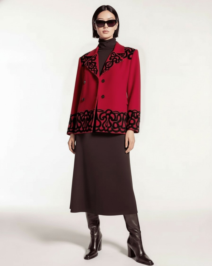 EMILY RED WOOL JACKET