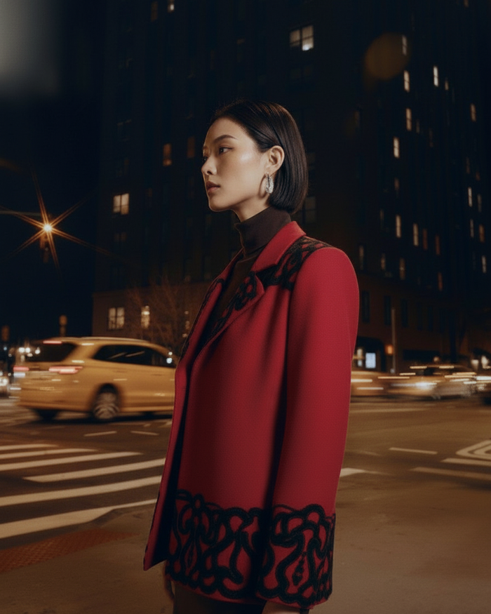 EMILY RED WOOL JACKET