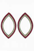 Eve Earrings - Fuchsia/Gold