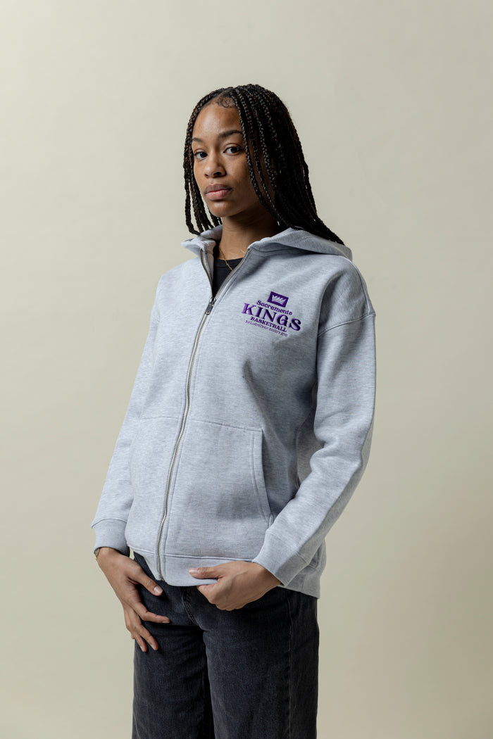 Floral Zip Hoodie