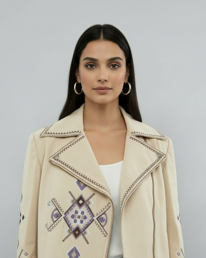 Folk impressions statement jacket