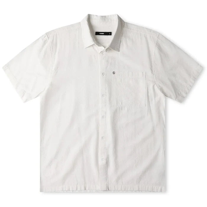 Former Vivian Vine Short Sleeve Button Down white pure boardshop