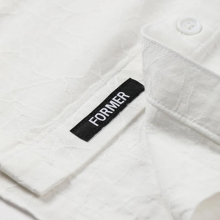 Former Vivian Vine Short Sleeve Button Down white pure boardshop