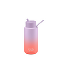 Frank Green Gradient Ceramic Reusable Bottle 1L (Lilac Haze/Living Coral)