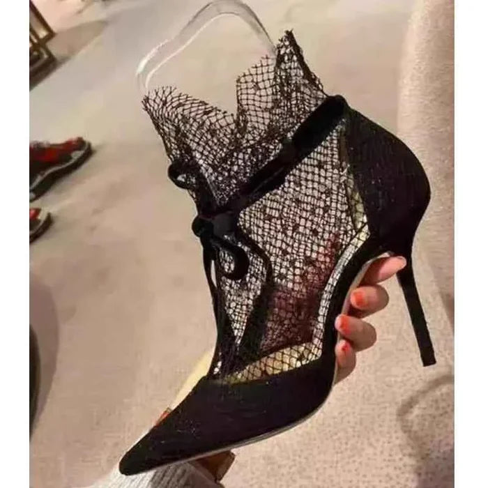 French Bow Tie High Heels