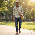 Full sleeves Slim Fit Green All-Over Distressed  Botanical Dobby Print Shirt