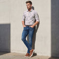 Full sleeves Slim Fit Pink Abstract Textured Print Shirt