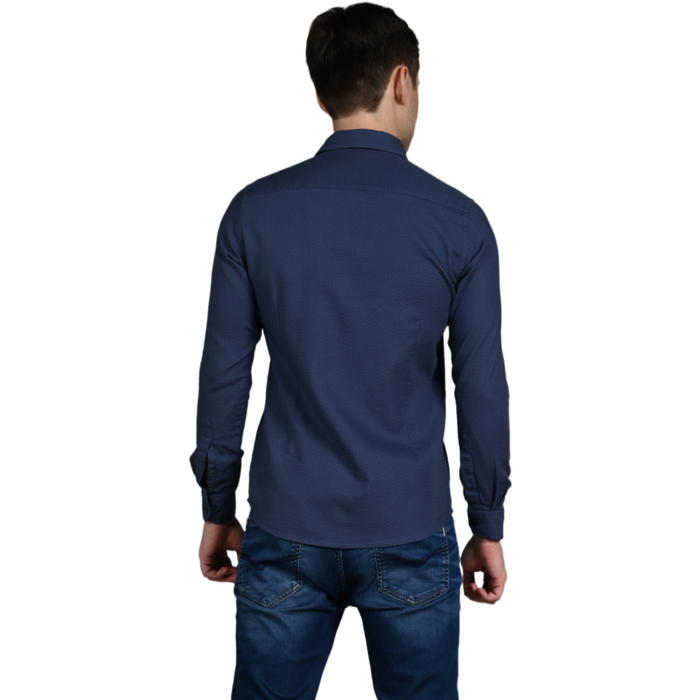 Full Sleeves Slim Fit Slate Grey Heavy Dobby Solid Shirt