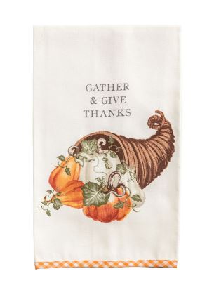 Gather And Give Gingham Hem Towel