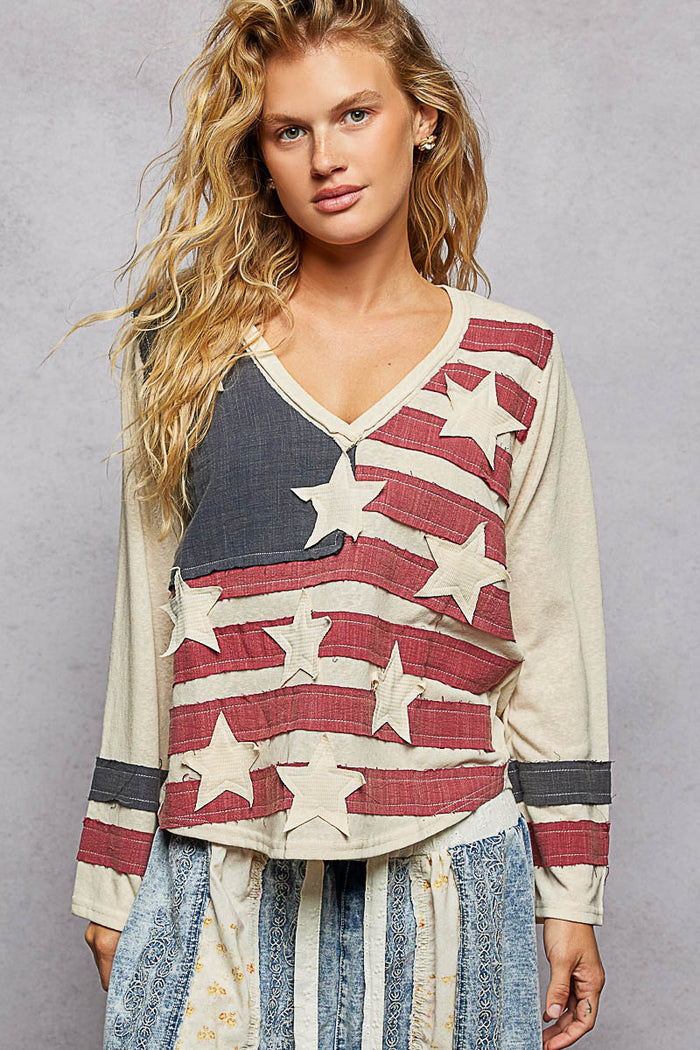 GAUZE AMERICAN SWEATER