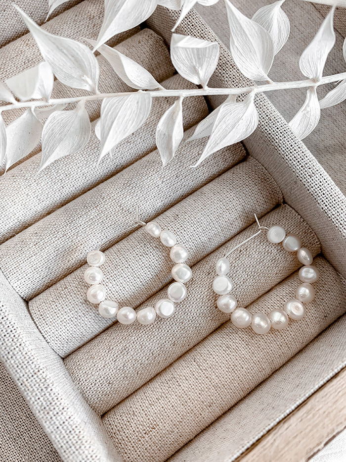 Gemma Hoop Pearl Earrings - Jewellery - Wild Laurel
