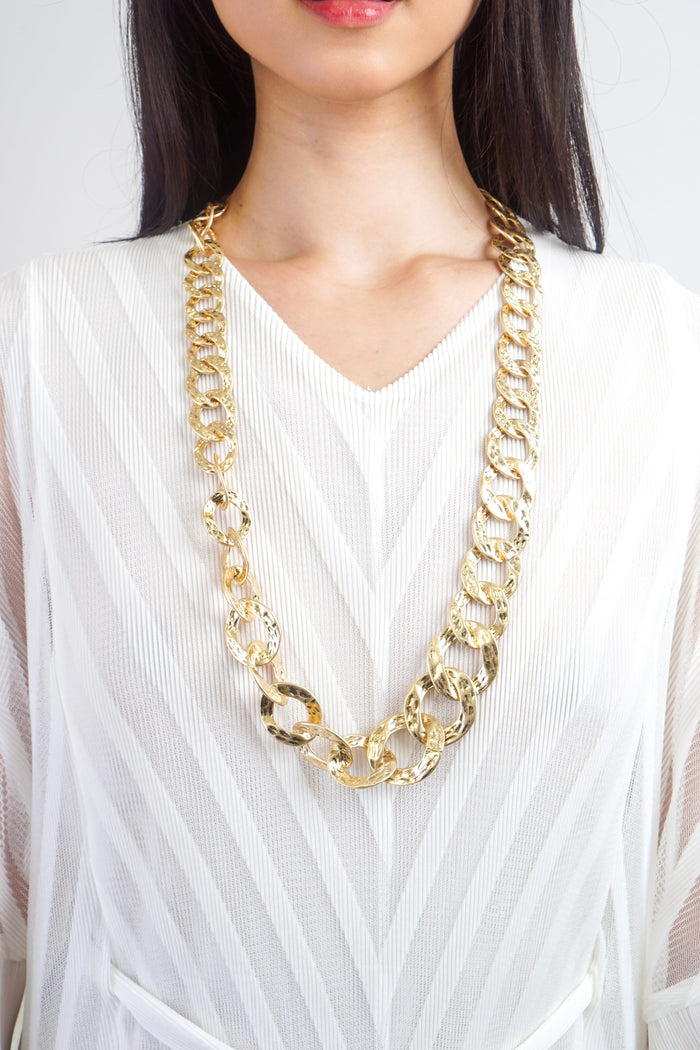 Private Label NECKLACES Gold Circle Links Long Necklace