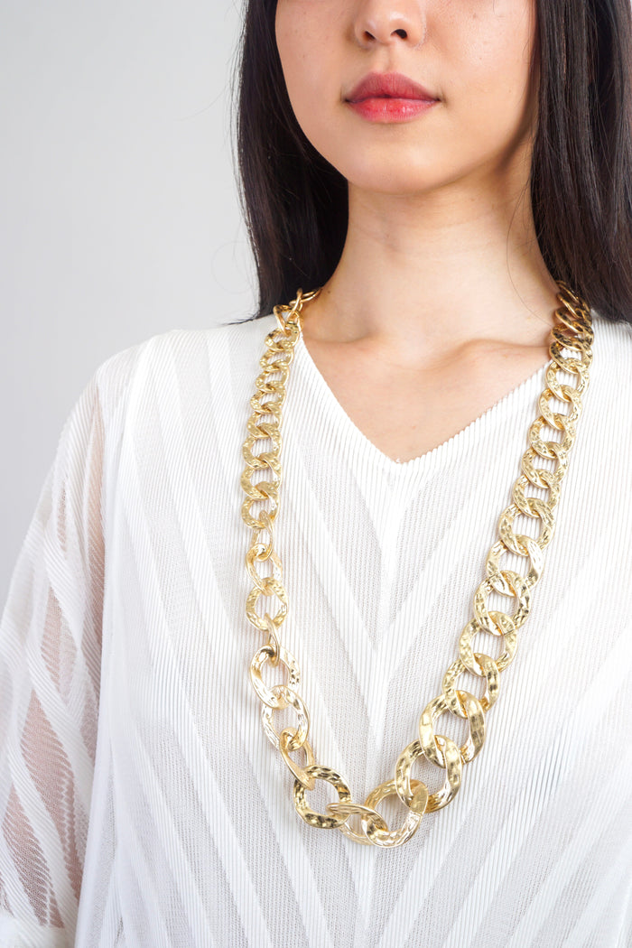 Private Label NECKLACES Gold Circle Links Long Necklace