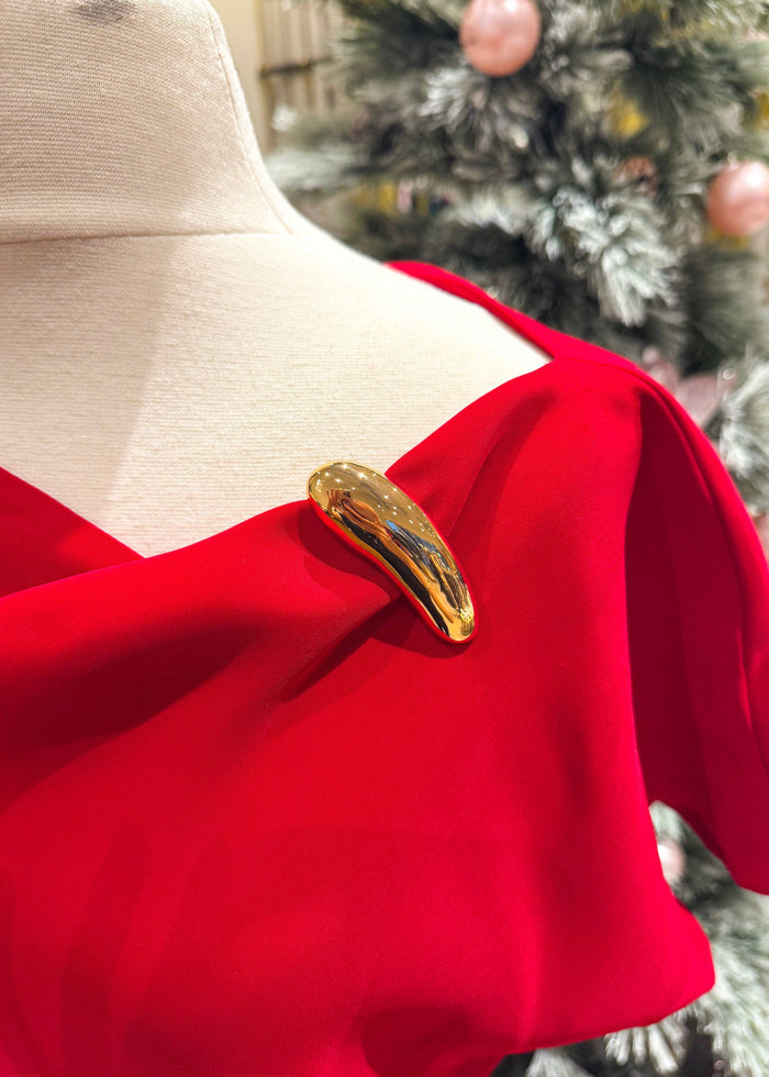Private Label BROOCHES Gold Geometric Strip Brooch