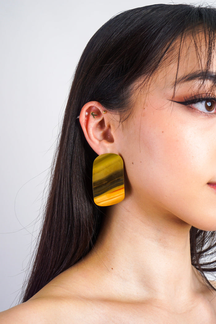 Private Label EARRINGS Gold Gold Stainless Steel Curve Earring