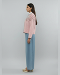 Graphic needle statement jacket
