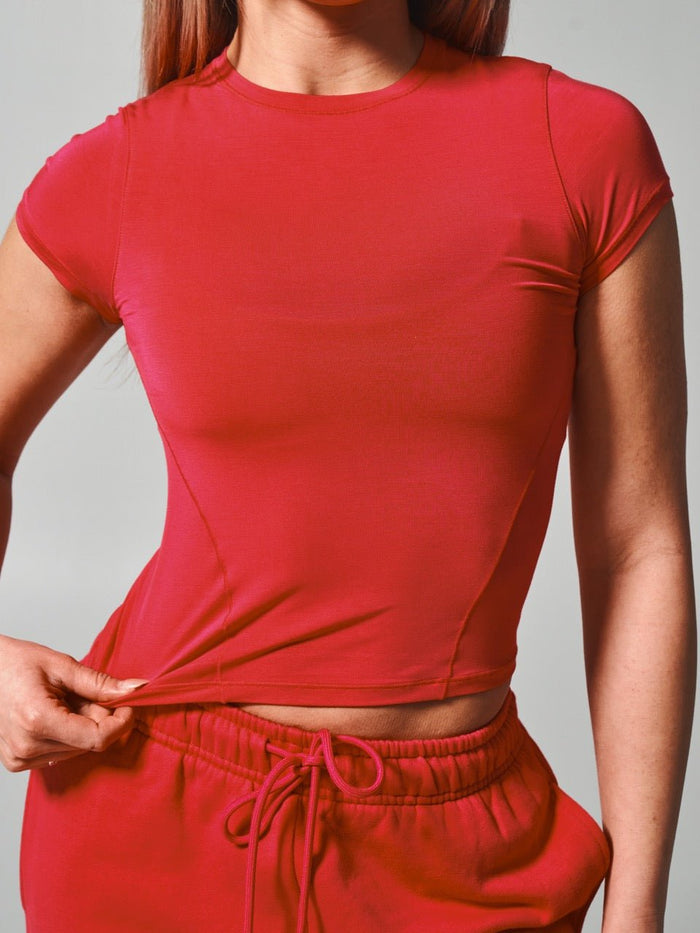 Halo Baby Tee - Lipstick Red