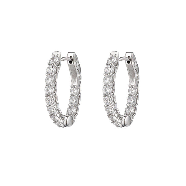 Halo Earring Small Silver - Jewellery - Bianc
