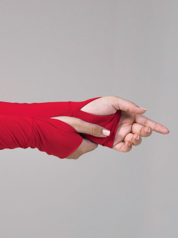 Halo Long Sleeve Hip Tee - Lipstick Red