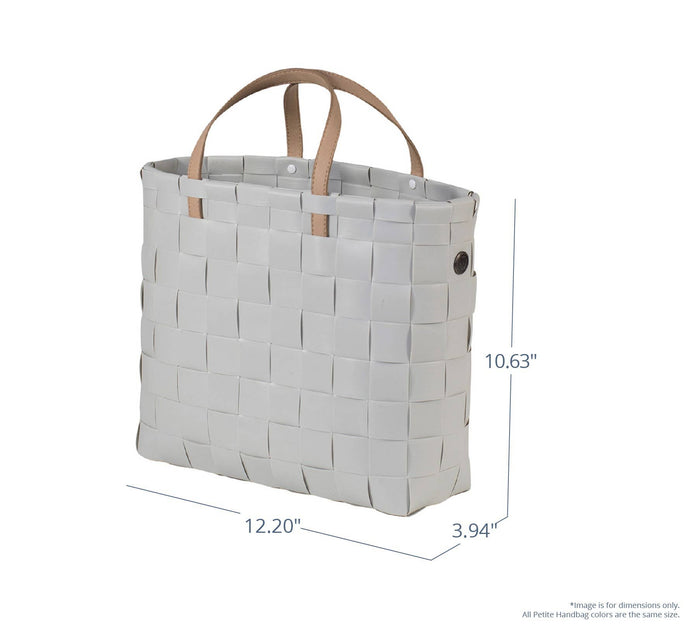 Handed By - Petite Recycled Handwoven Small Tote w/Inside Pocket-Beige