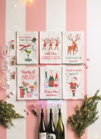 Holiday Bar Glitter Towels