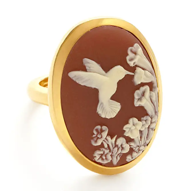 Hummingbird Cameo Ring