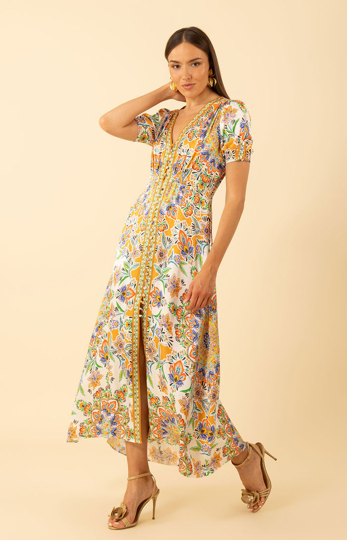 Ila Maxi Dress, color-Orange