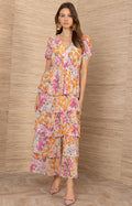 Imogene Chiffon Maxi Dress, color-Pink