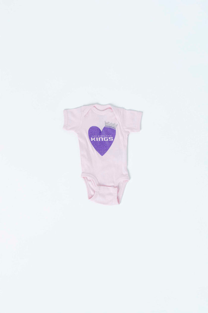 Infant Girls Crowned Heart Onesie
