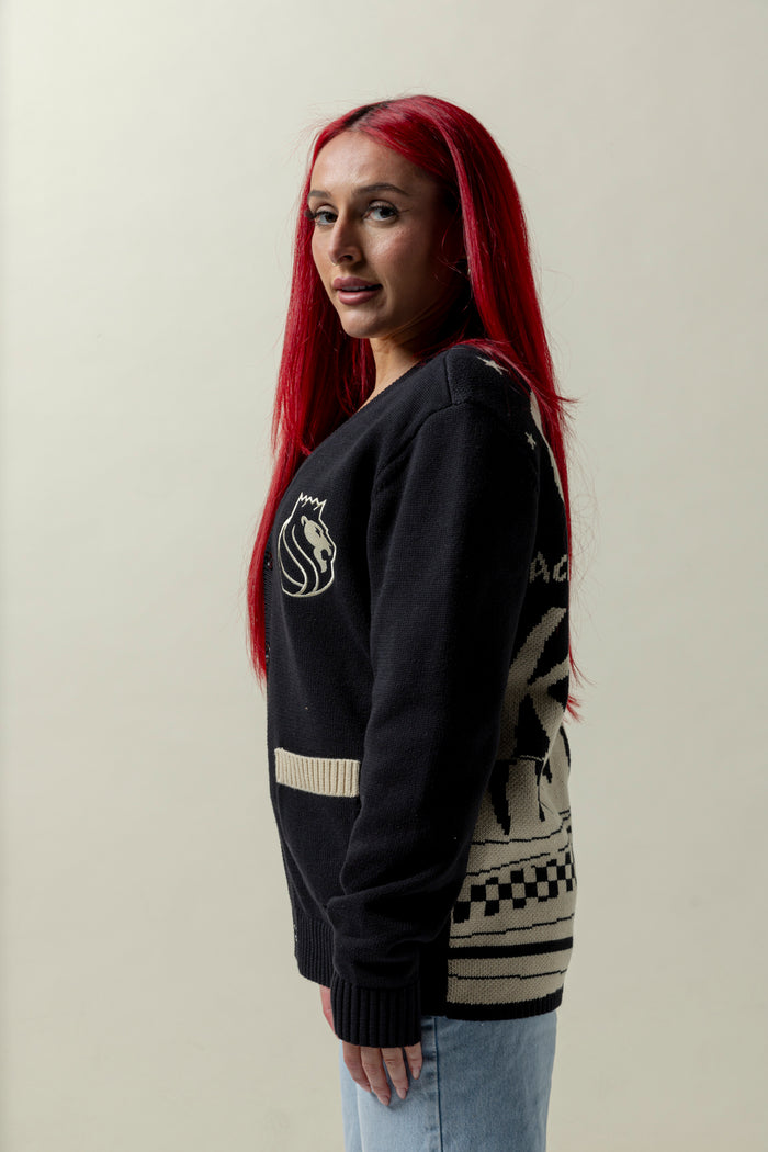Jacquard Cardigan Sweater