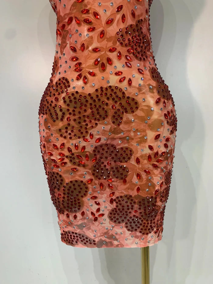 Jada luxury rhinestone bodycon birthday dress for celebration and night-out styling
