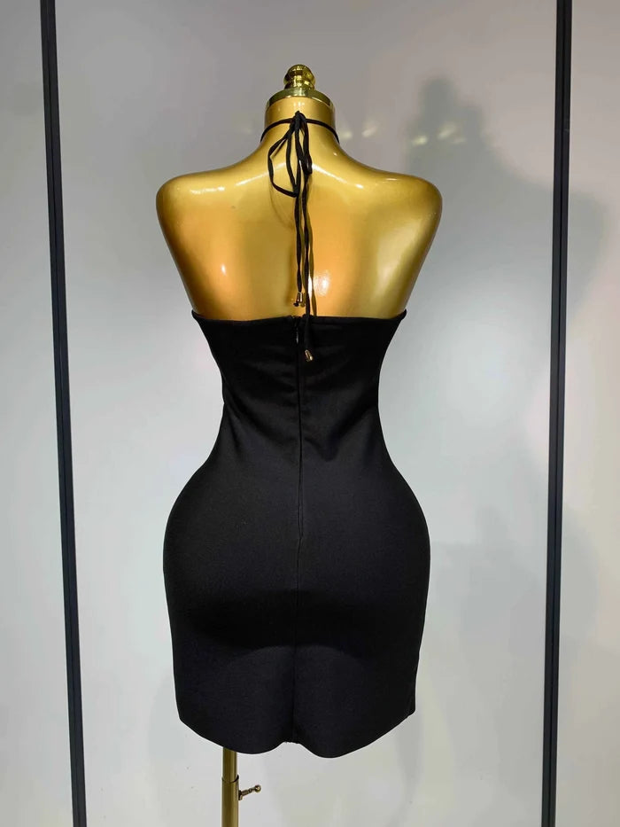 Jae Black Red Sleeveless Bodycon Bandage Mini Dress
