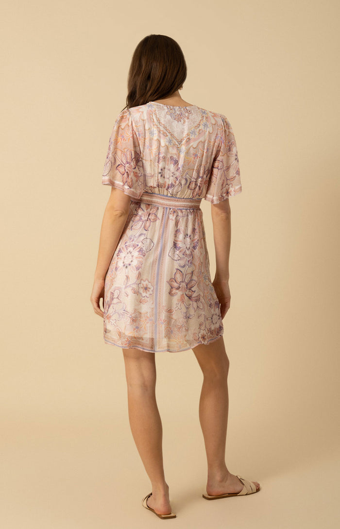 Jaliyah Chiffon Dress, color_beige