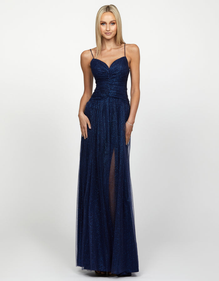 Janelle A-line Maxi Dress 8 NAVY - Dress - Bariano