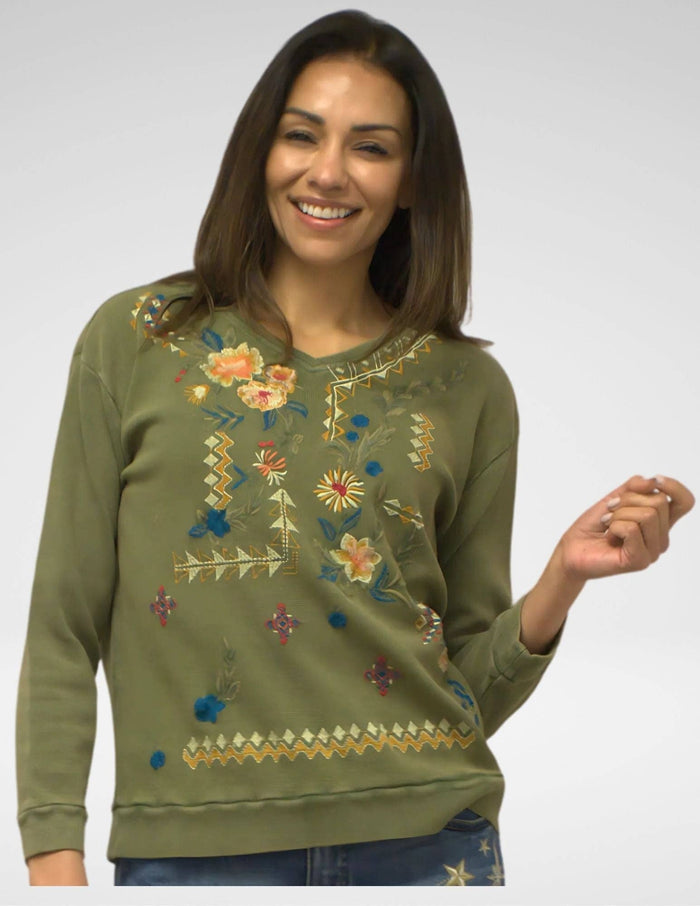 JESSA TOP: FATIGUE GREEN