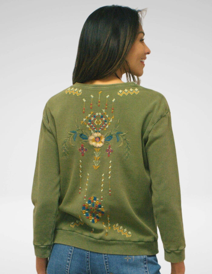 JESSA TOP: FATIGUE GREEN