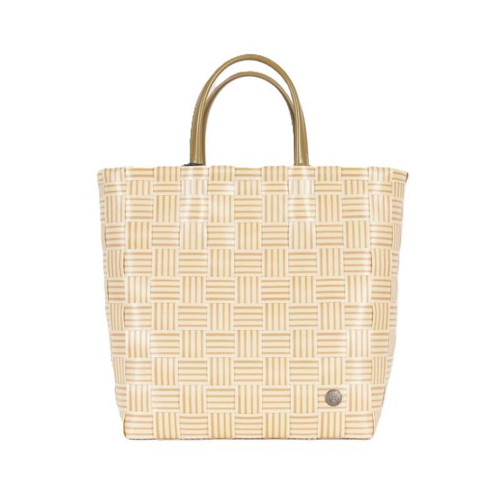 Joy Recycled Handwoven Shopper w/Inside Pocket-Ecru White