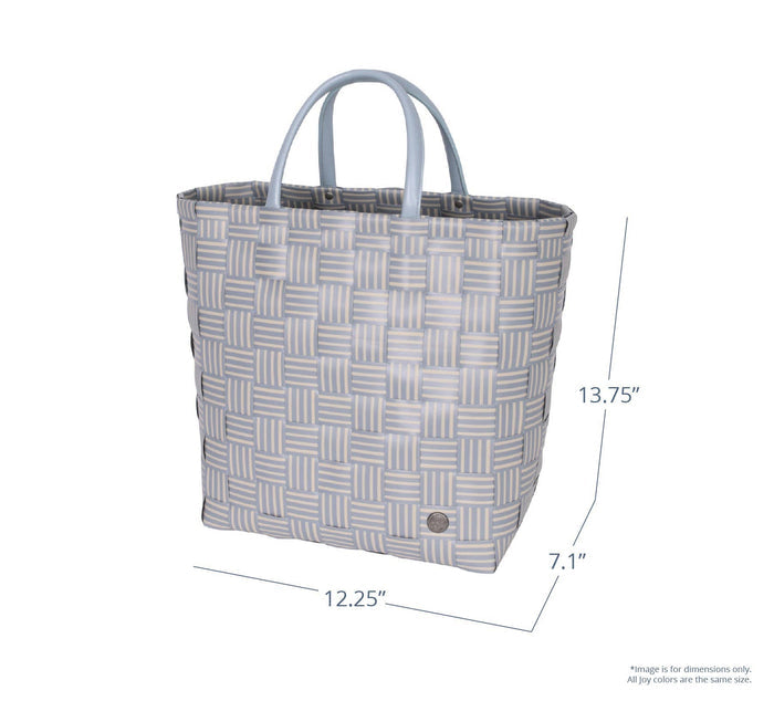 Joy Recycled Handwoven Shopper w/Inside Pocket-Ecru White