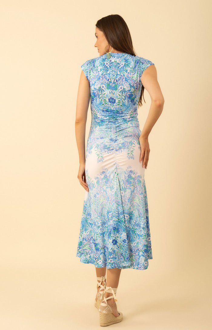 Kamiyah Jersey Dress, color-Blue
