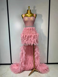 Kaylene Rhinestone Mesh Maxi Dress