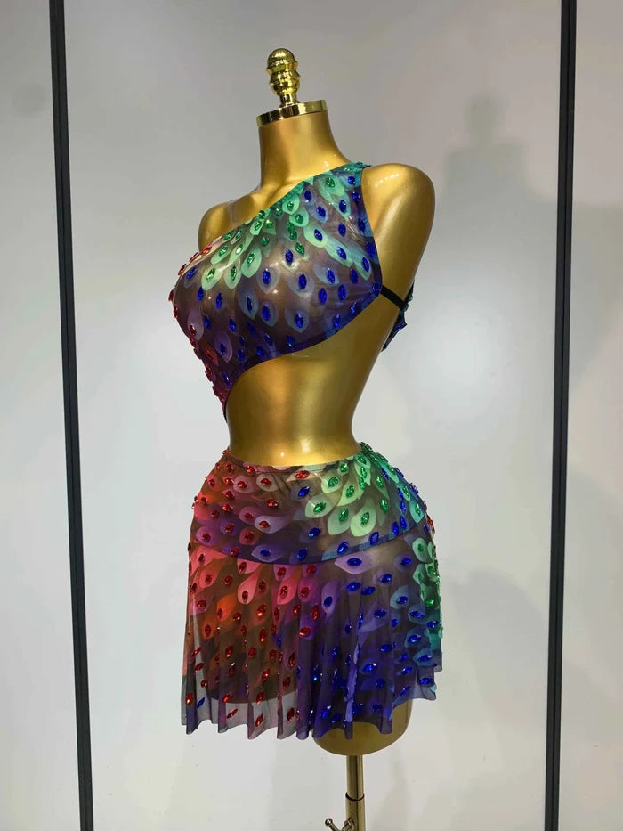 Kelly Rhinestone Mini Dress