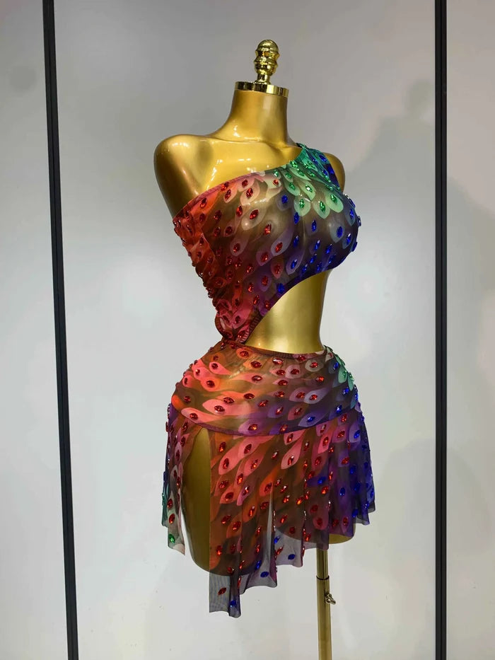 Kelly Rhinestone Mini Dress