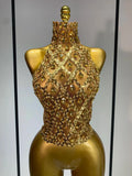 Kiara sparkly rhinestone mesh transparent top for women, sexy see-through party wear, nightclub stage performance outfit