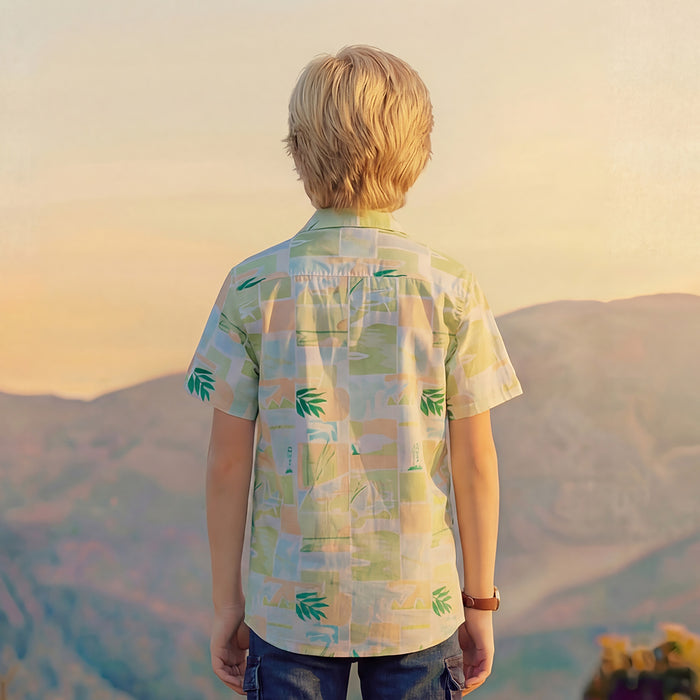 Kid's Green Regular Fit Shirts