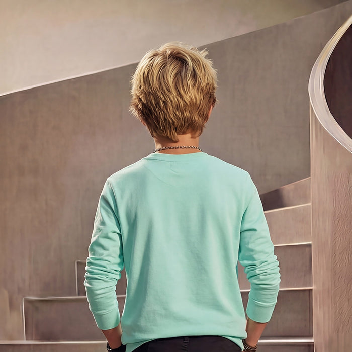 Kid's Mint Green Full Sleeve T-Shirts