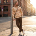 Killer Men Beige Printed Sweat Shirts