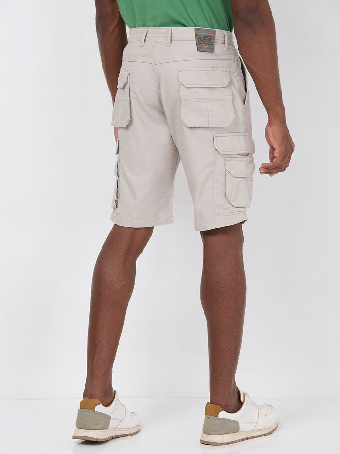 Killer Men Beige Solid Shorts